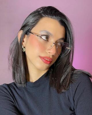 Isaacs Gold Cat Eye Glasses