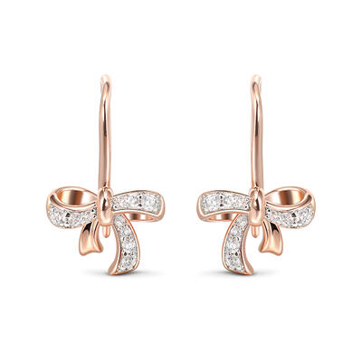 Jeulia Bowknot Sterling Silver Children's Earrings