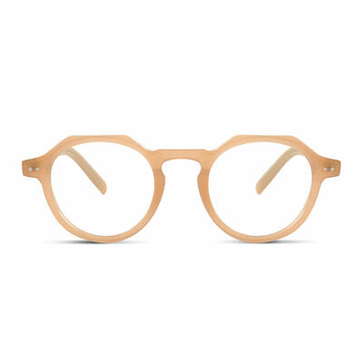 Madeline Champagnerfarbene Runde Brille