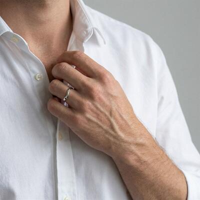 "Forever Starts at Yes" Men's Wedding Band