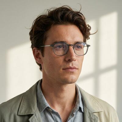 Prudence Lunettes Carrées Bleues