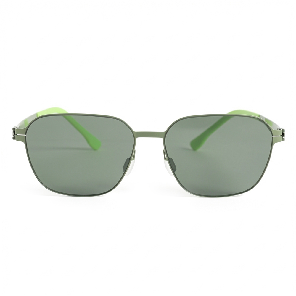 Harriet Lunettes de soleil Carrées Vertes