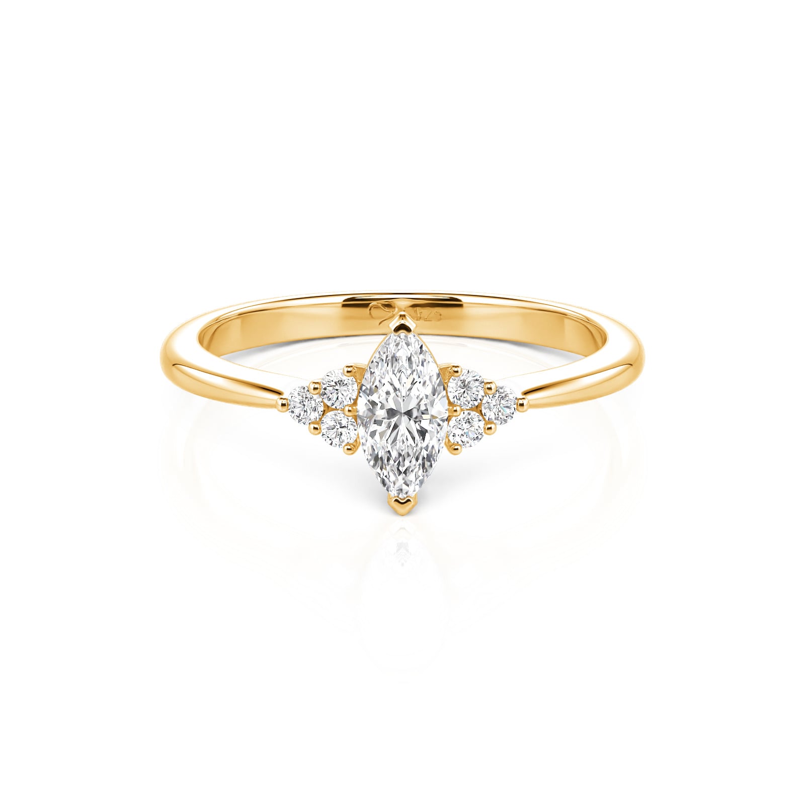 Jeulia Dainty Cluster Marquise Cut Engagement Ring