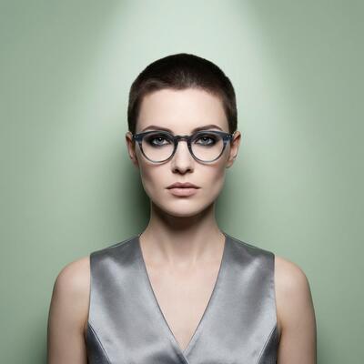 Young Blue Round Glasses