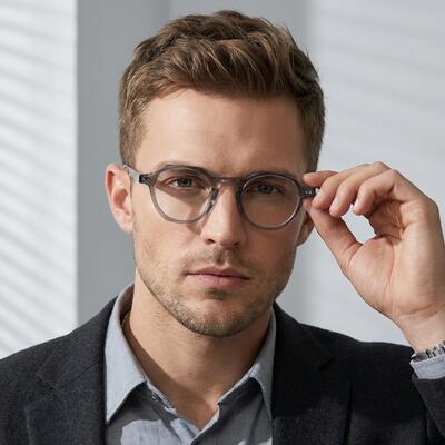 Madeline Gray Round Glasses