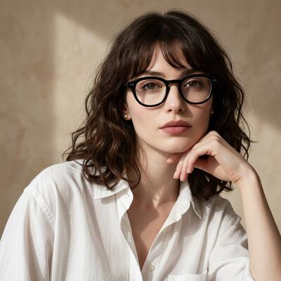Alice Black Round Glasses