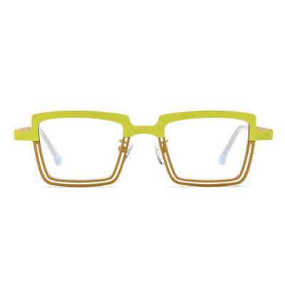 Taylor Yellow Rectangle Glasses