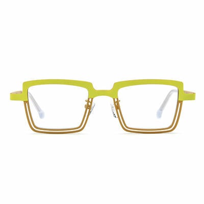 Taylor Yellow Rectangle Glasses