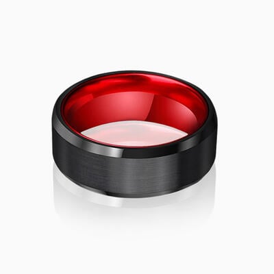 "Crimson Soul" 8mm Tungsten Carbide Men's Wedding Ring