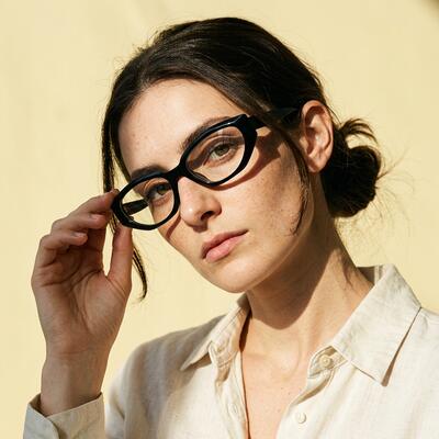 Hedy Black Cat Eye Glasses