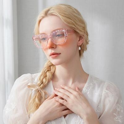 Brooke Pink Square Glasses