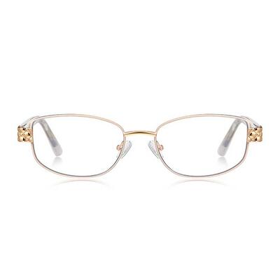 Betty Beige Rechteckige Brille