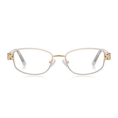 Betty Beige Rechteckige Brille