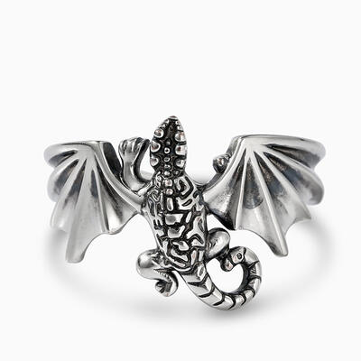 Jeulia "Flight Bat" Sterling Silver Open Ring