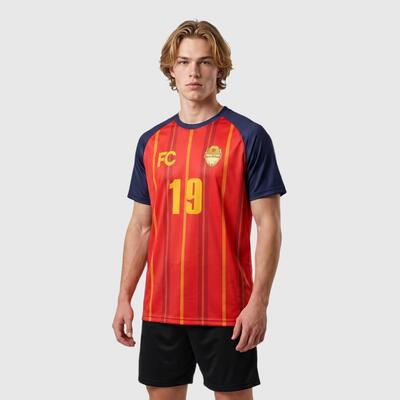 Custom Spain Inspired Home Stripe Soccer Jersey, Personalized Any Name & Number
