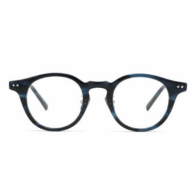 Young Blue Round Glasses