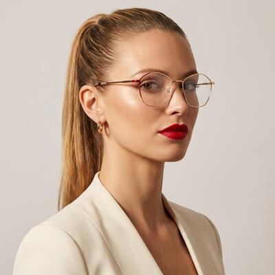 Baldwin Gold Geometric Glasses