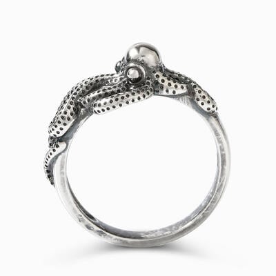 Jeulia Octopus Design Sterling Silver Ring