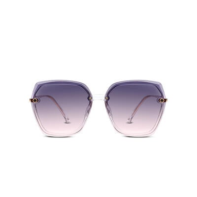 Jeulia "Floral Aroma" Hexagon Purple-Pink Gradient Women's Sunglasses