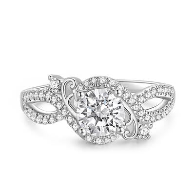 Jeulia Maelstrom Twist Half Eternity Promise Ring