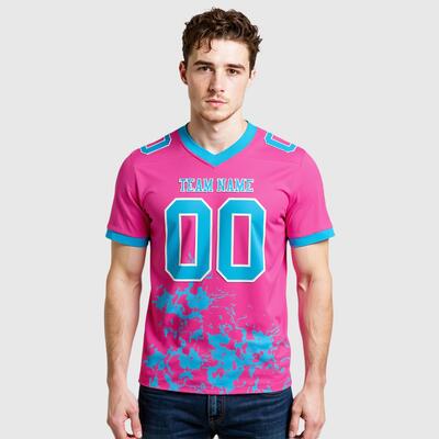 Personalized Splash Effect Football Jersey Bold Color Bursts & Lightweight Mesh