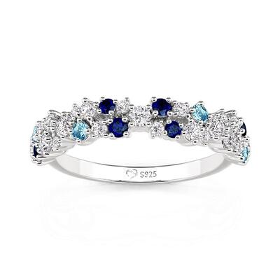 Jeulia Olivetta Twisted Wedding Band Sterling Silver