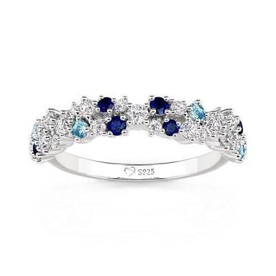 Jeulia Olivetta Twisted Wedding Band Sterling Silver