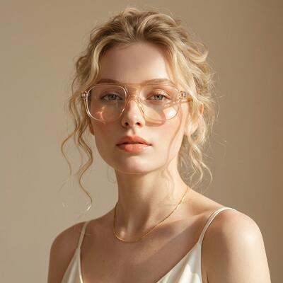 Truda Champagne Aviator Glasses