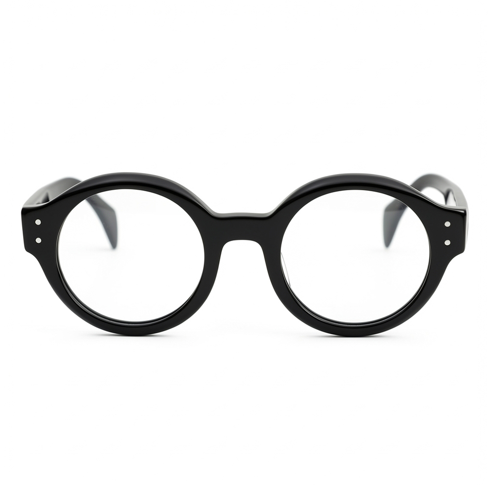Burns Black Round Glasses