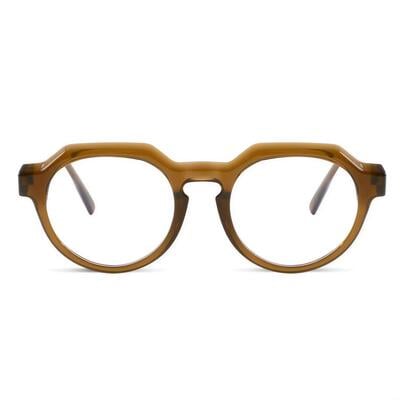 Stuar Braune Runde Brille