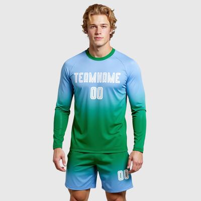 Custom Soccer Jersey Fade Fashion Long Sleeve Sublimation