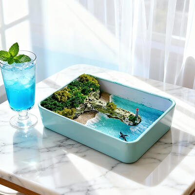 Tidal Glow Resin Ocean Lighthouse Miniature Decor