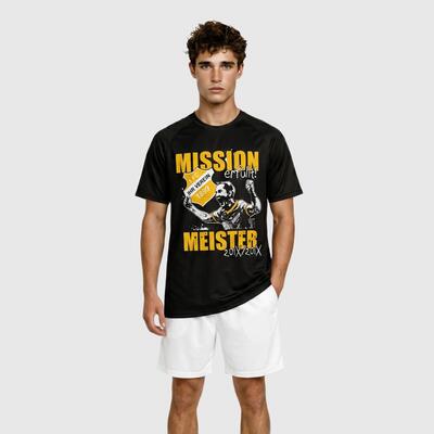 Custom Black Soccer Meister Jersey with Personalized Team Name & Number