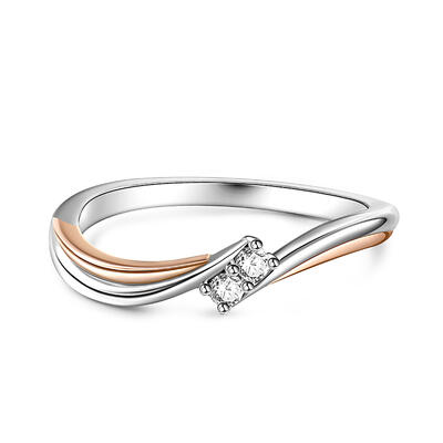 Jeulia S-shaped Design Round Cut Sterling Silver Ring