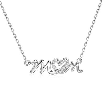 Jeulia Collier Lien d'amour Maman Coeur Argent Sterling Lettre
