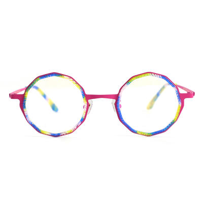 Gaskel Purple Round Glasses