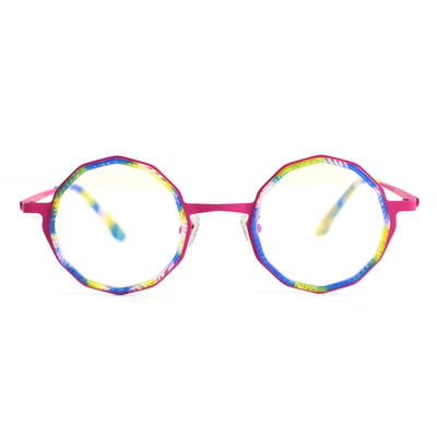 Gaskel Purple Round Glasses