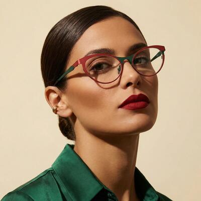 Neely Red Cat Eye Glasses