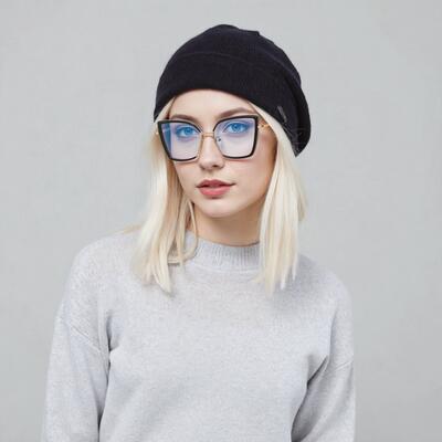 Madeline Black Cat Eye Glasses