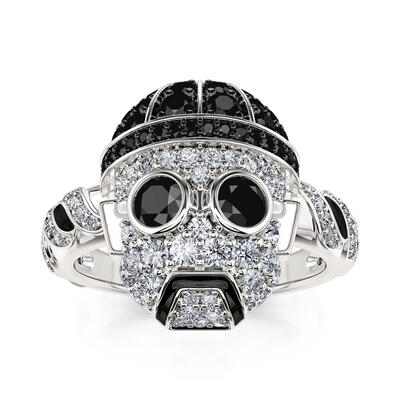 Jeulia "Charming Man" Leon Sterling Silver Ring
