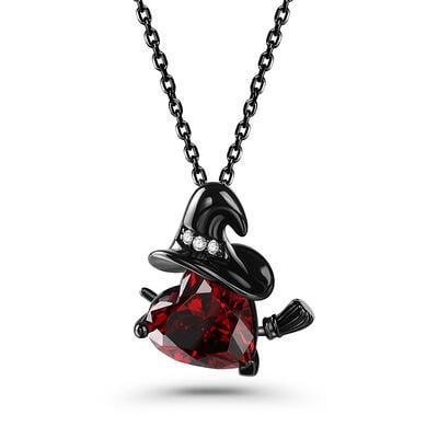 Jeulia Witch Sterling Silver Necklace