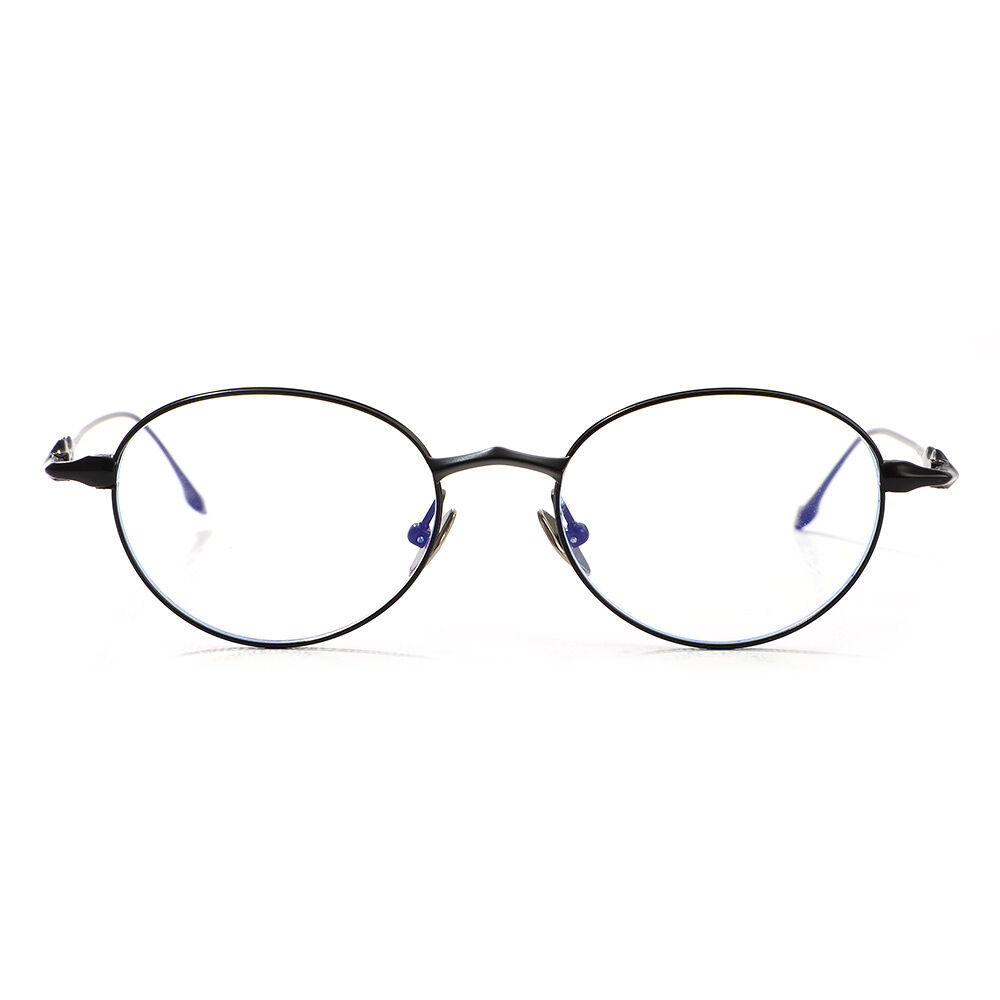 Kristin Black Oval Glasses
