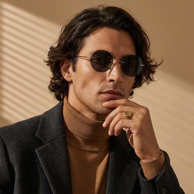 Owen Lunettes de soleil Rondes Orées