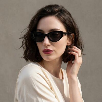 Emma Schwarze Cat Eye Sonnenbrille