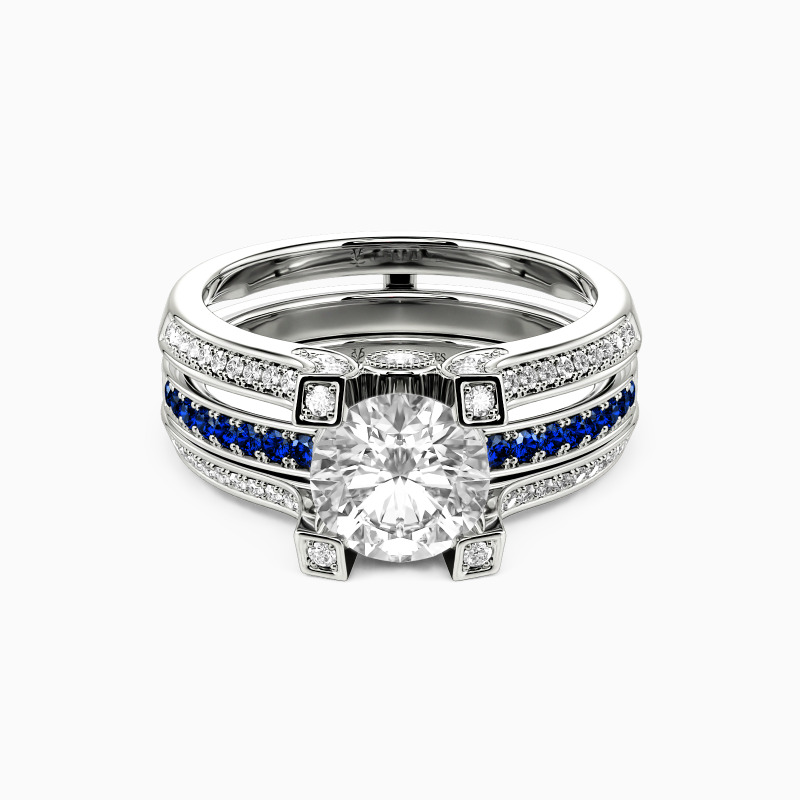 "Essence of Love" Round Cut Bridal Set