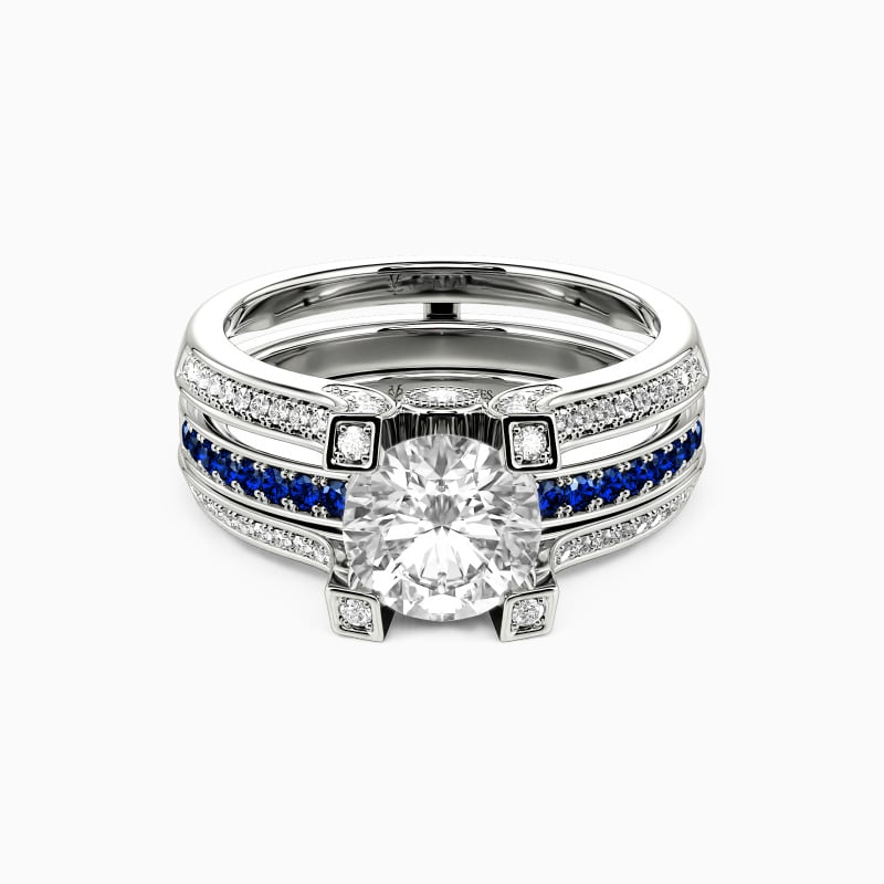 "Essence of Love" Round Cut Bridal Set
