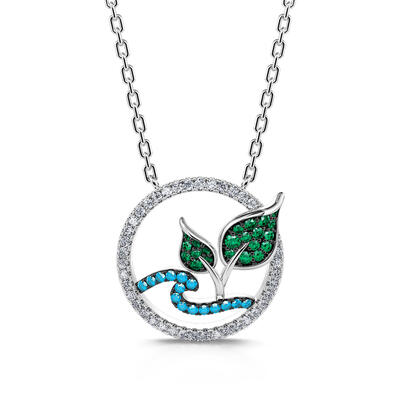 Jeulia "Power of Life" Tree Design Sterling Silver Necklace