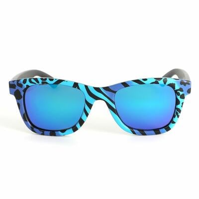 Florence Lunettes de soleil Carrées Bleues
