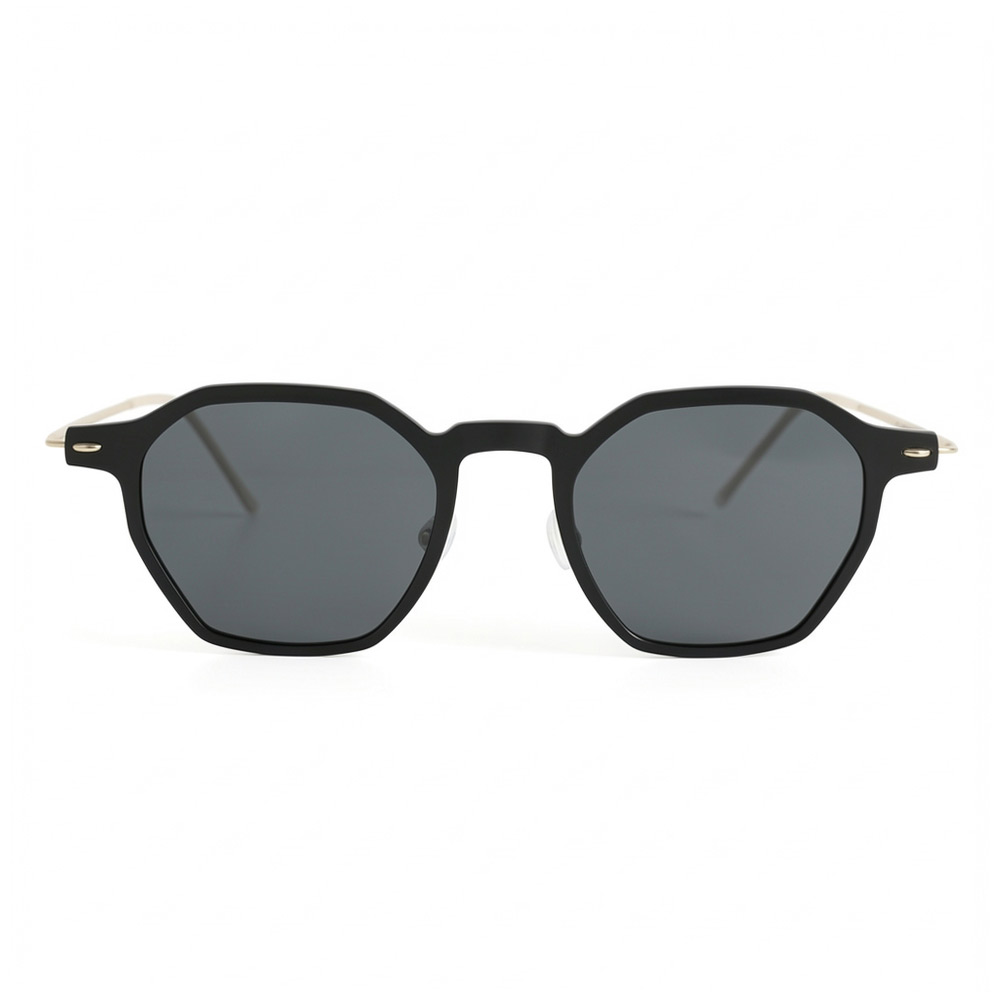 Winfred Black Geometric Sunglasses