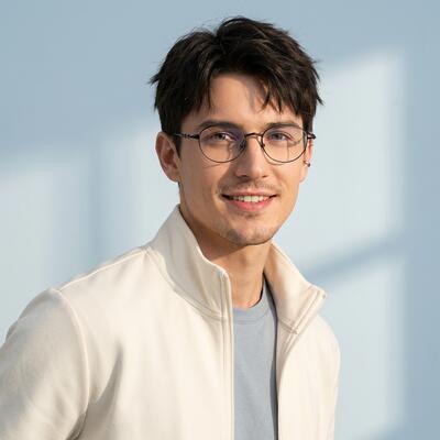 Kristin Black Oval Glasses